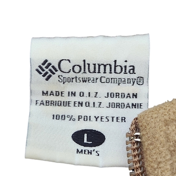 Columbia men's brown long-sleeve half zip-up front polyester sweater  pullover - Picture 5 of 9